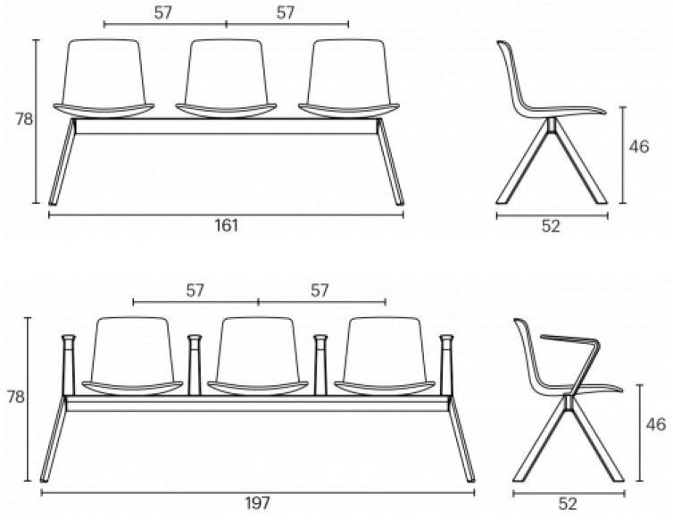 ENEA Сиденье на балке перекрытия из полипропилена Lottus sun-id-1434904 - Вид №5