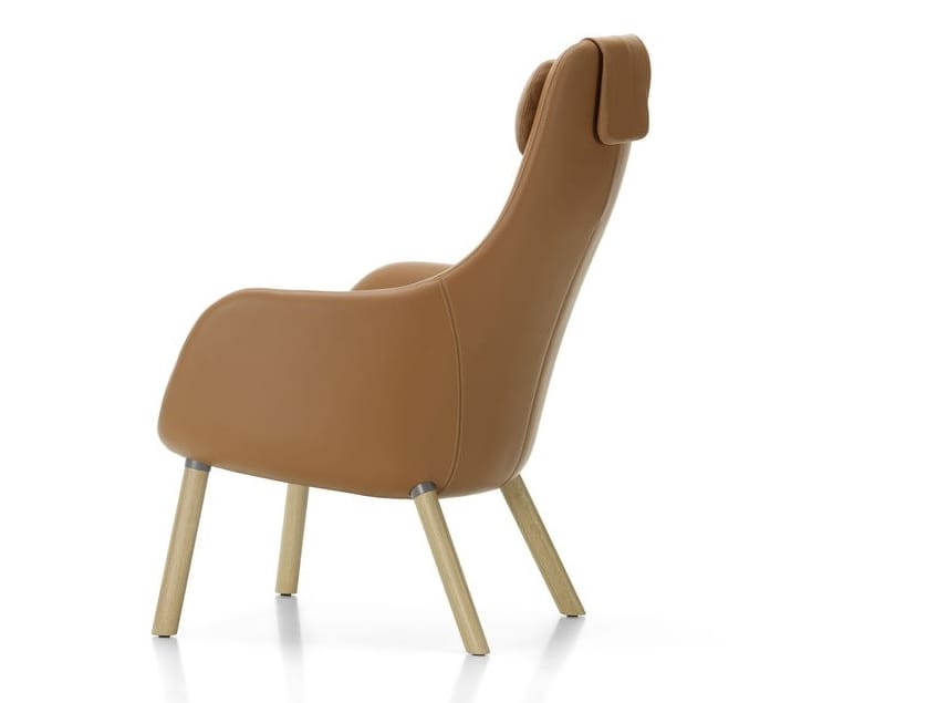 Кожаное кресло с подголовником VITRA HAL Lounge ARCH-00101409 - Вид №3