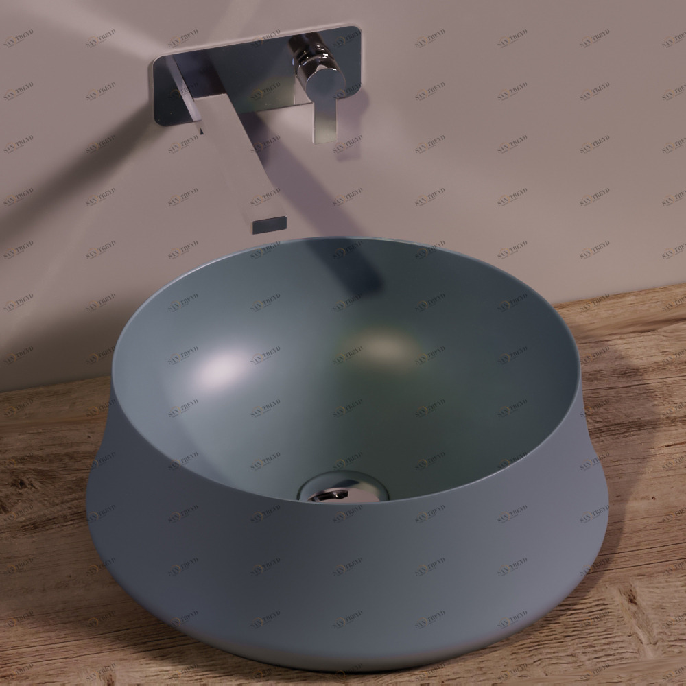 SH02CEMENTOMATT Накладная раковина на столешницу  круглая Simas Sharp