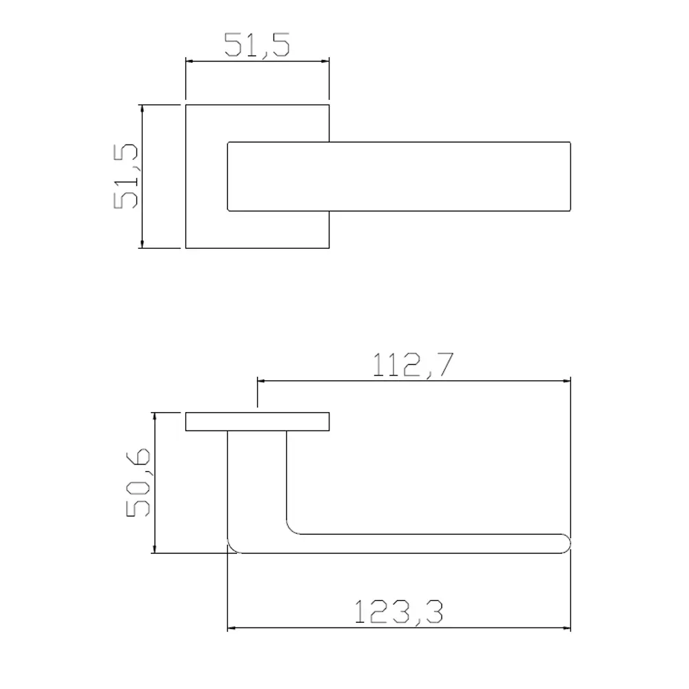 Дверные ручки EDSON EDS-168B-Q2 в стильном хроме 85168441 STLM-0059326 - Вид №3