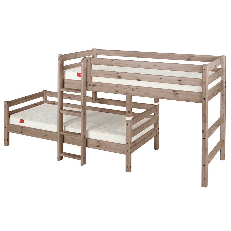 Кровать Flexa Classic двуспальная модульная с прямой лестницей, коричневая, 200 см 90100441101 - Вид №1