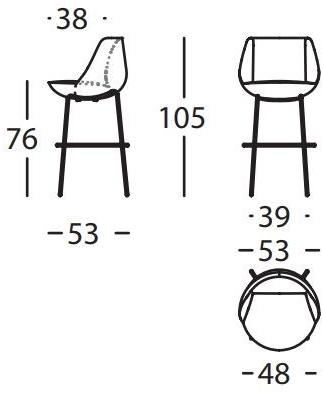 Sancal Высокий табурет с подставкой для ног Magnum sun-id-1439666 - Вид №2