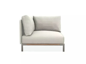 Тканевое угловое садовое кресло с подлокотниками