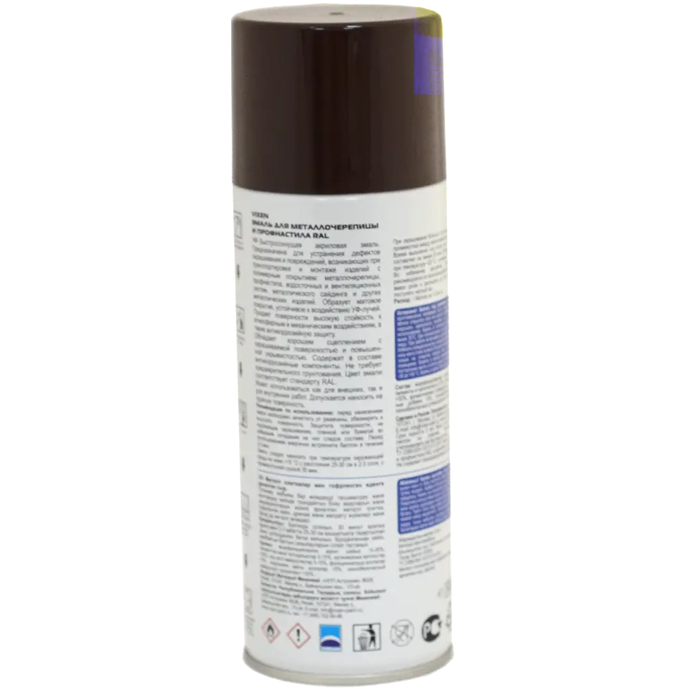 Эмаль аэрозольная для металлочерепицы и профнастила Vixen 500 мл, цвет шоколадно-коричневый STLM-2106201 - Вид №1