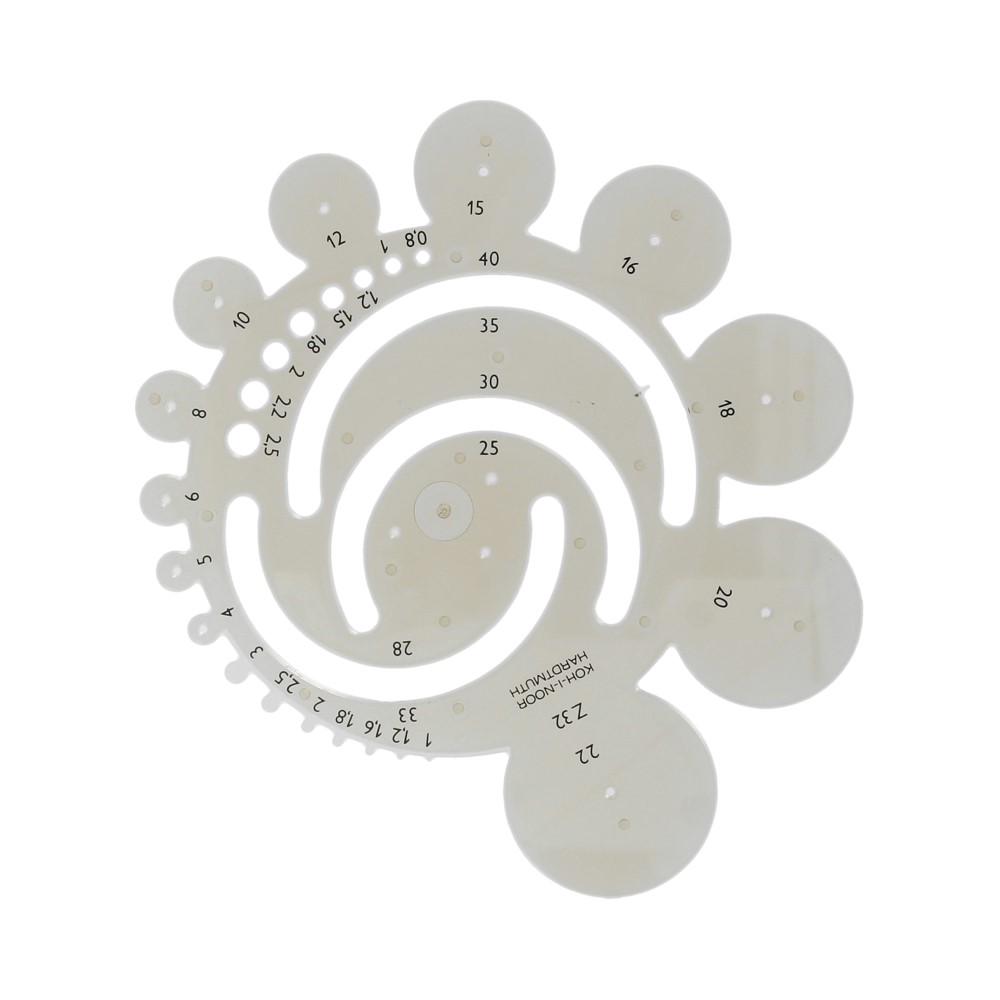 074900200000 шаблон радиусов Z32 142 x 162 мм в пакете KOH-I-NOOR Hardtmuth 