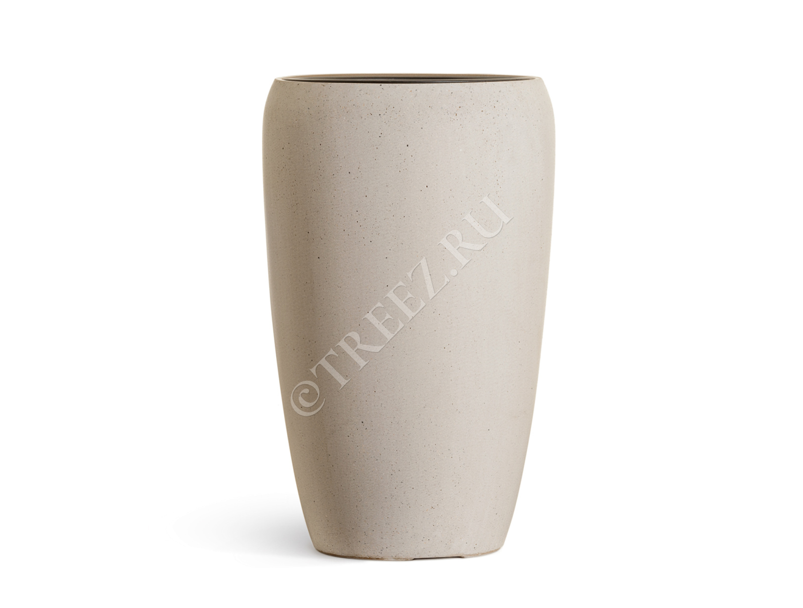 41.3321-02-070-BE-68 Кашпо  Effectory - серия Beton - Высокий округлый конус - Белый песок Цветочная коллекция  - Вид №2