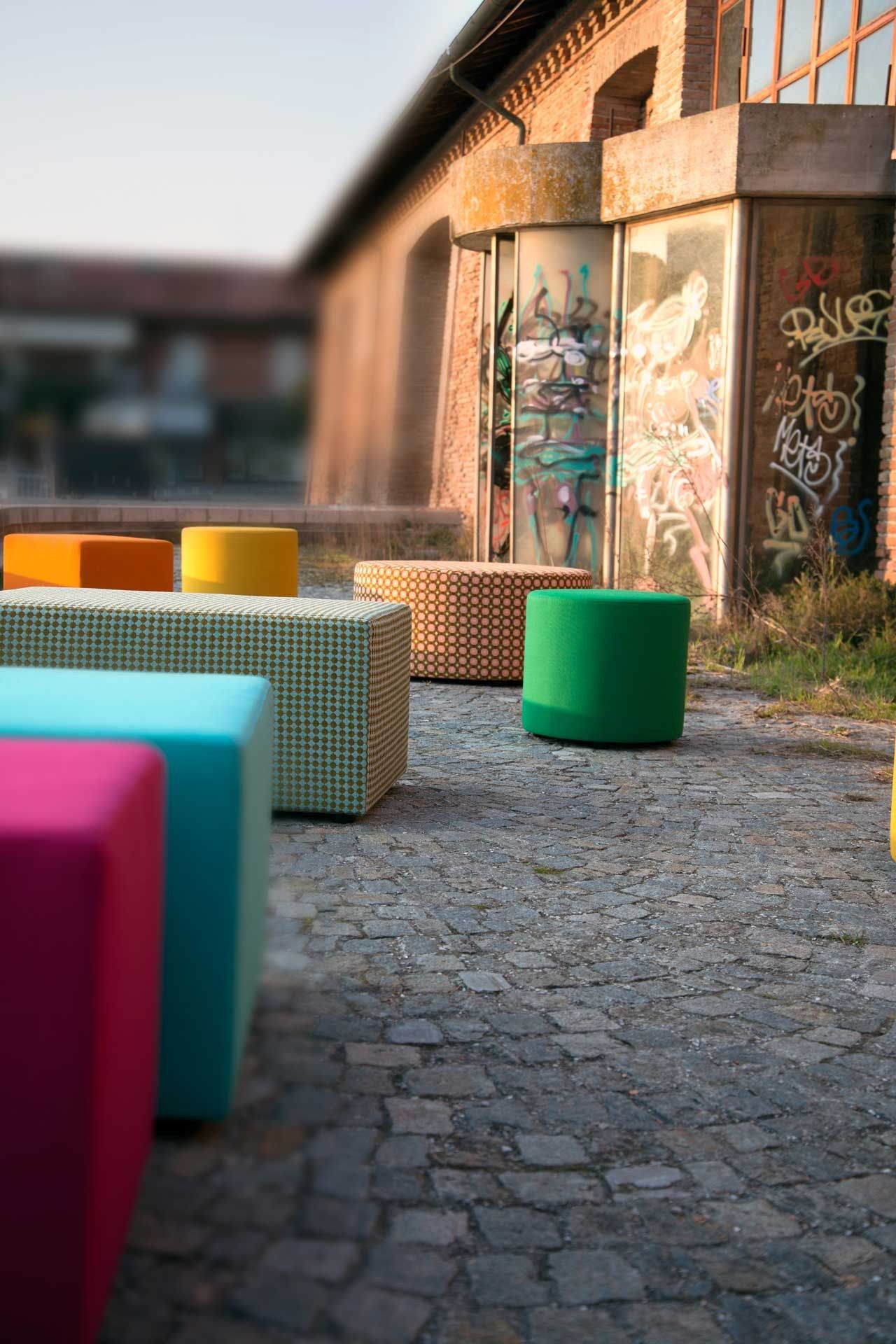 Круглый пуф из ткани Domingo Salotti Basic ARCH-00131390 - Вид №3