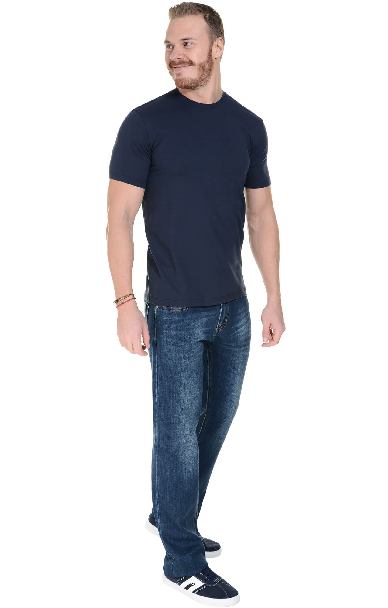 62080 Футболка мужская темно-синяя LUXE  Одежда для официантов  размер S  - Вид №5