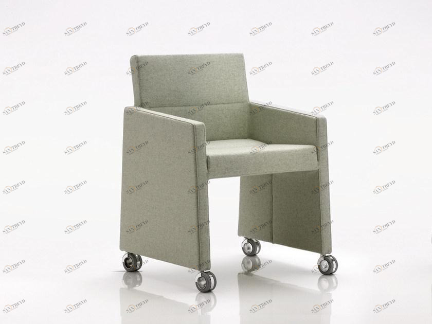 Billiani Мягкое кресло с подлокотниками на колесиках Inka wood sun-id-1425940