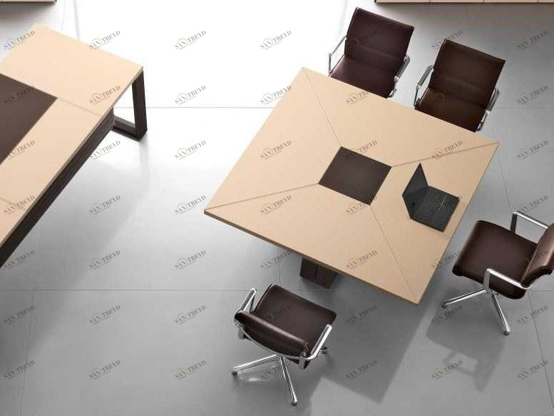 Bralco Квадратный стол для переговоров из кожи Arche sun-id-1385987