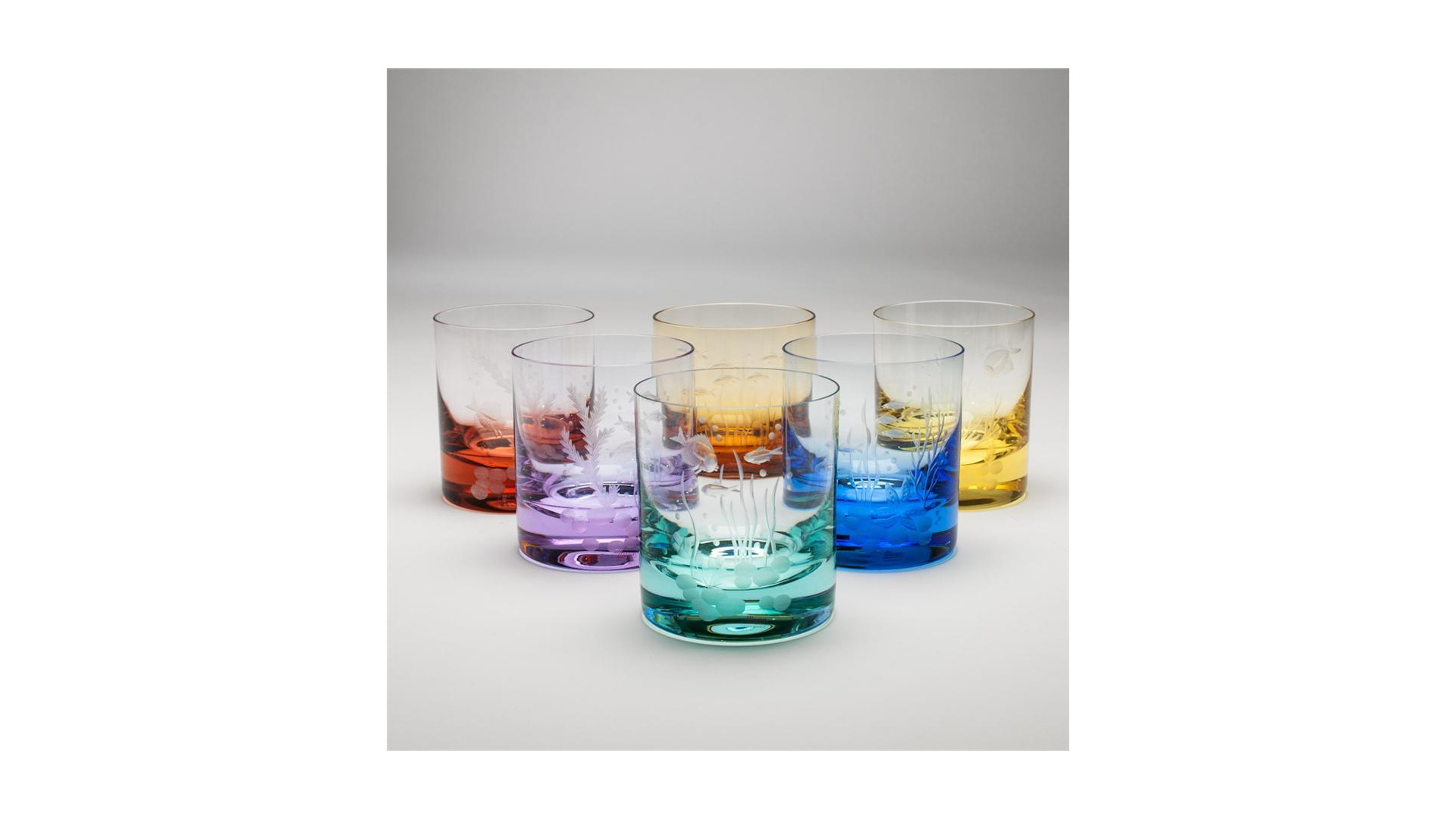 10663314 Moser Набор из 6 стаканов для виски Moser "Океан" "Виски сет" (6цв) 370мл Хрусталь  - Вид №1
