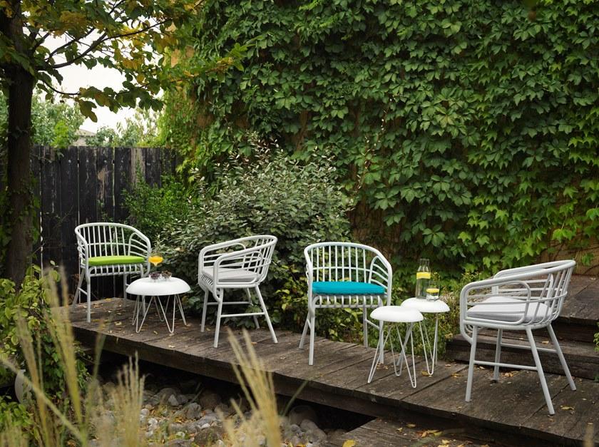 Casamania & Horm Высокий круглый металлический журнальный столик Meduse sun-id-1411653 - Вид №4