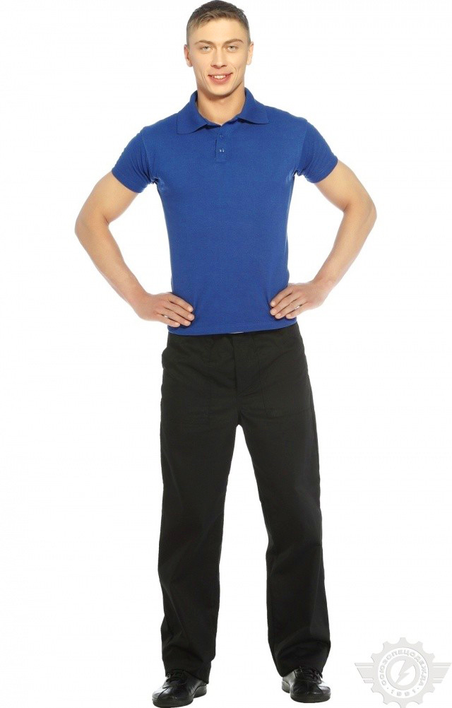 66399 Тенниска-поло василек  Одежда для салонов красоты  размер L (50) Спецодежда  - Вид №8