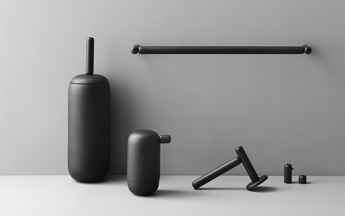 128002R8001 Держатель рулона туалетной бумаги Pebble - черныйd line Bjarke Ingels Group  - Вид №2