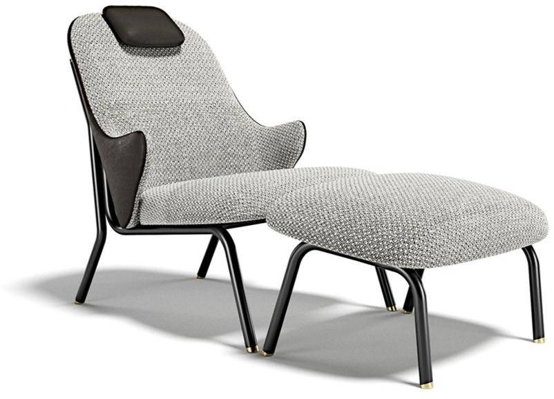 Capital Collection Кресло с обивкой из ткани с подголовником Diva sun-id-1383688 - Вид №5