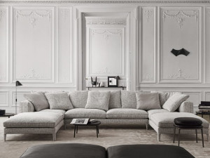 Угловой диван из ткани