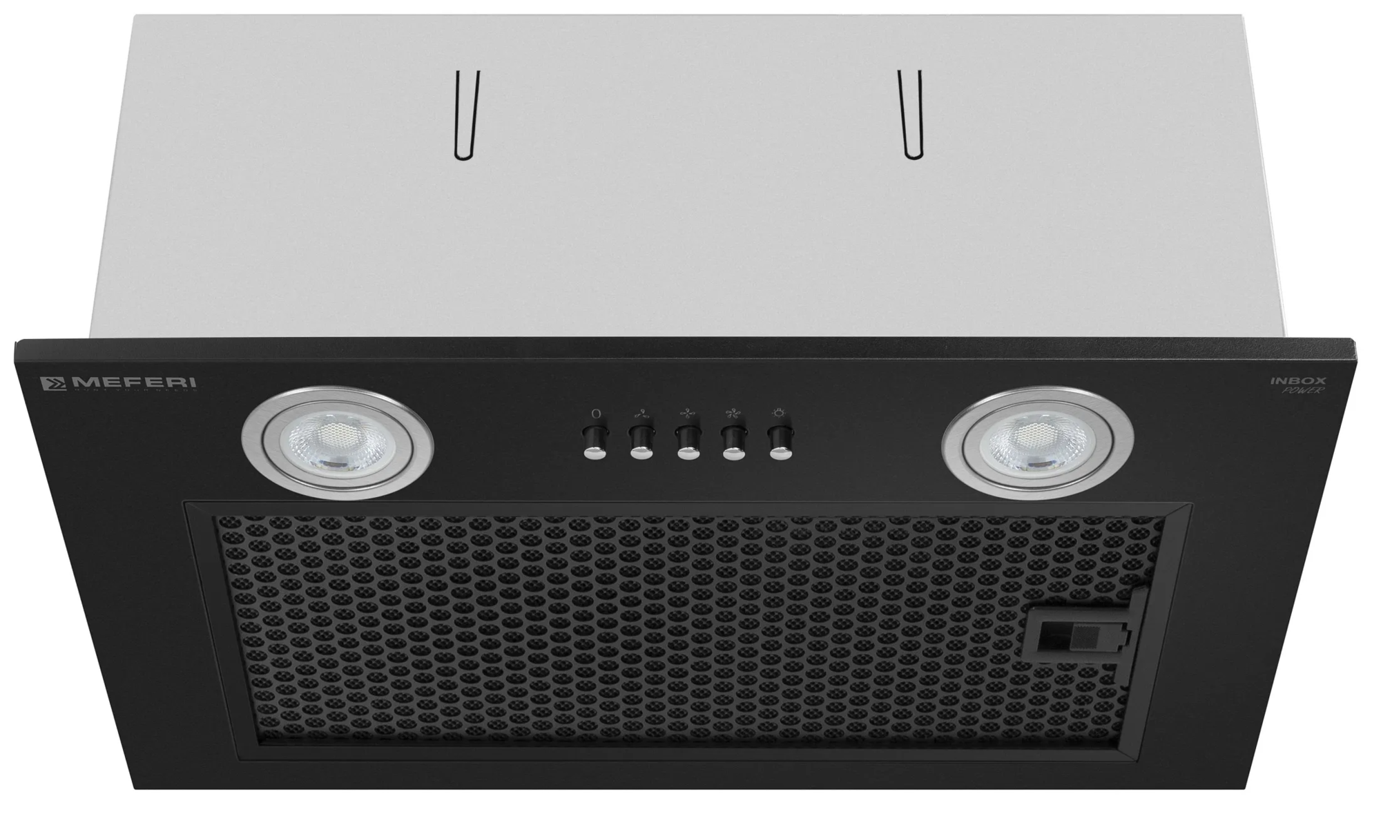 9168715 Вытяжка полновстраиваемая Meferi INBOX45BK POWER черный STDN-0036558