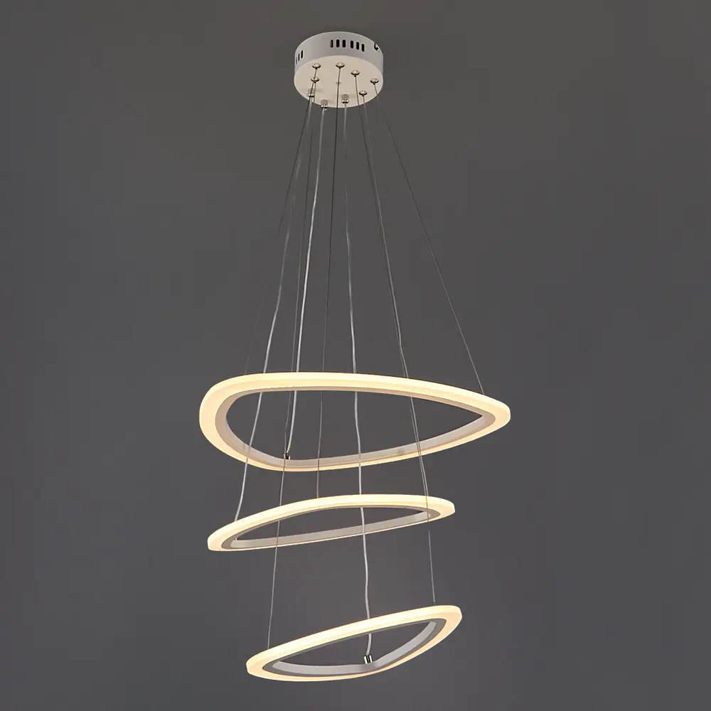 Светильник подвесной светодиодный Escada 10208/3LED с пультом управления, 20 м², регулируемый белый свет, цвет белый STLM-2175858 - Вид №2