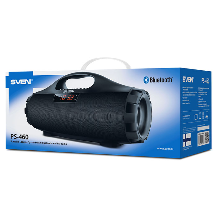 SV-015237 Ас ps-460, черный (18 вт, bluetooth, fm, usb, microsd, led-дисплей, 1800ма*ч) Sven Santreyd  - Вид №6
