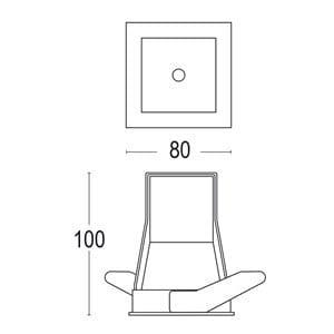 Алюминиевый квадратный светодиодный светильник Ghidini Lighting COMFORT 1 SQ ARCH-00054225 - Вид №6