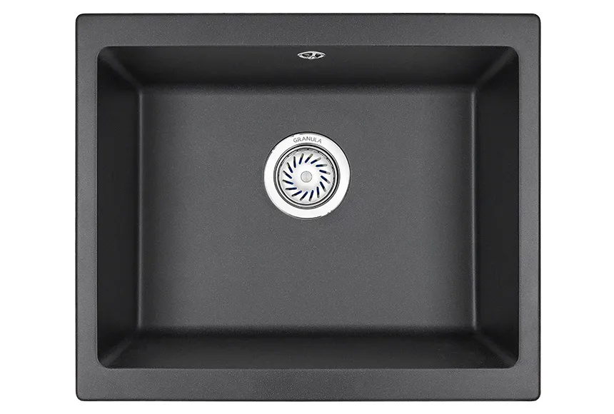 5551, ЧЁРНЫЙ, кухонная мойка, кварц GRANULA 5551-ST208 - Вид №1