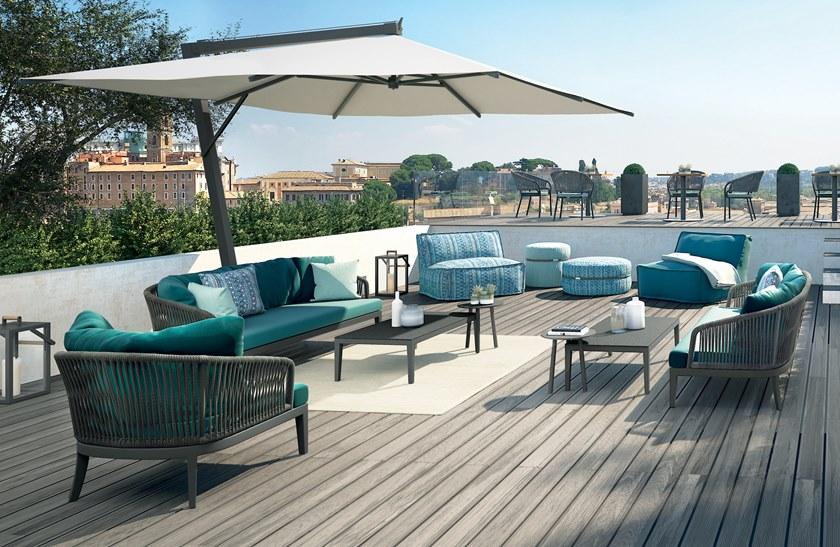 Atmosphera Круглый садовый пуф из технической ткани со съемной крышкой Levante e ponente Cxlv.pf - Вид №2