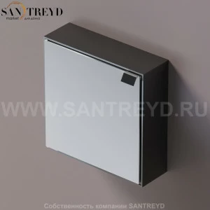 Agape 4x4 Шкаф с зеркалом 40 см в коробе из крашеного алюминия черный A4X4289E