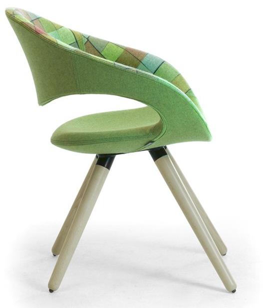 Leyform Кресло на жердочке из дерева и ткани с подлокотниками Samba sun-id-1376485 - Вид №2