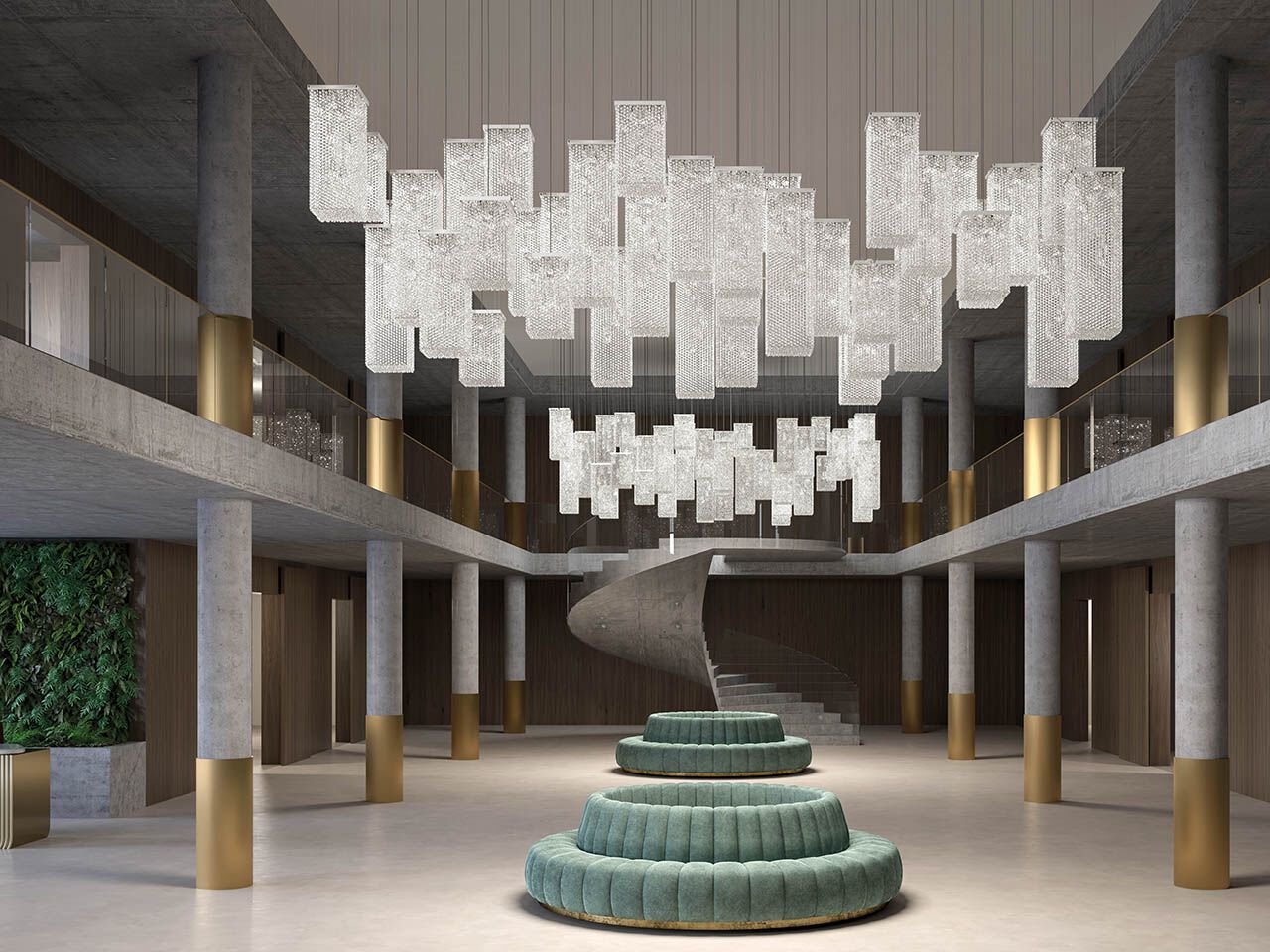 Подвесной светильник с кристаллами Masiero куб ARCH-00097089 - Вид №1