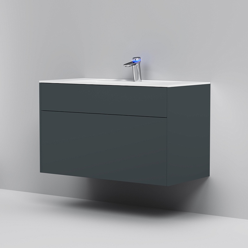 M50AFHX1003GM INSPIRE V2.0 База под раковину подвесная 100 см 3 ящика push-to-open графит мато AM.PM Inspire 2.0  - Вид №5