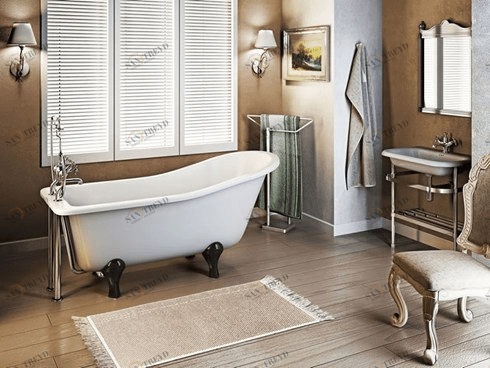 Ванна акриловая Harewood Slipper с ножками L2B Slipper Burlington E1, L2B