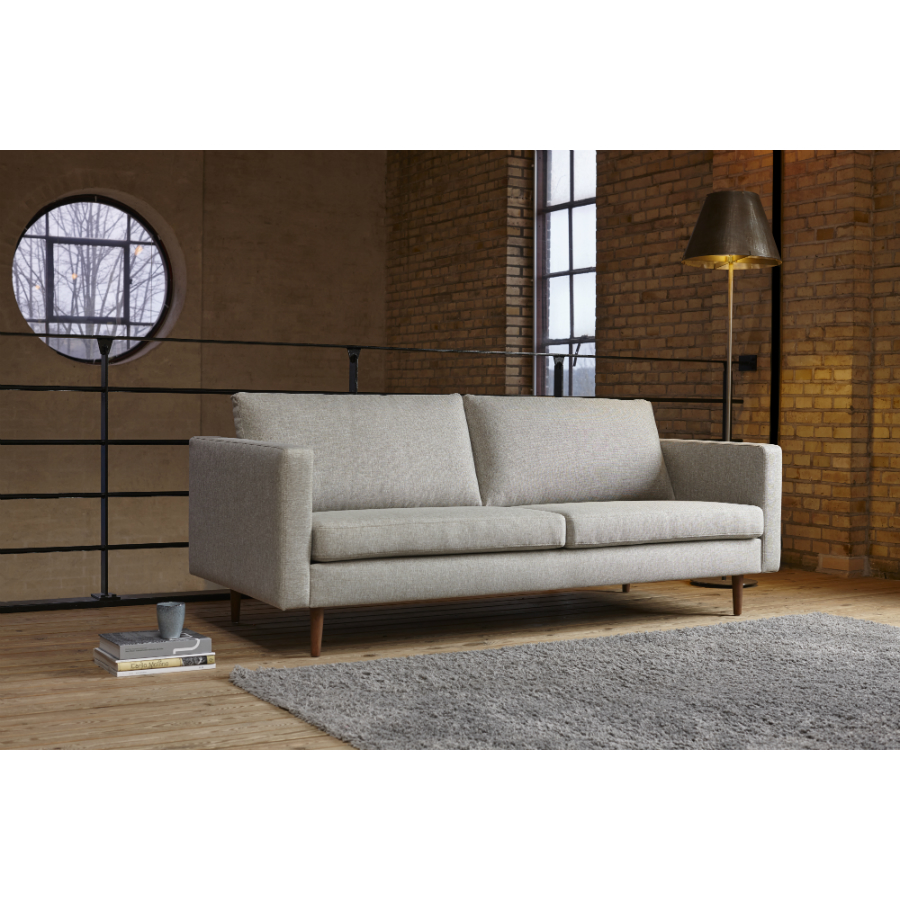 Диван трехместный Otto, дуб/орех, песочный Kragelund 37403248241 - Вид №1