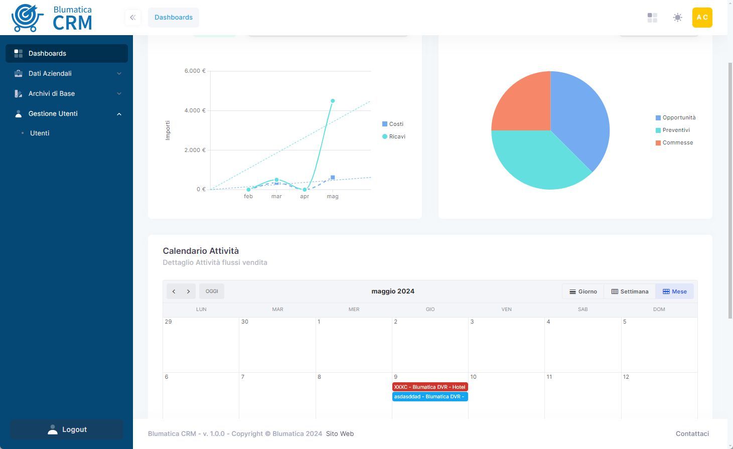 Управление взаимоотношениями с клиентами для малого и среднего бизнеса cloud Blumatica Blumatica CRM ARCH-00036143 - Вид №1