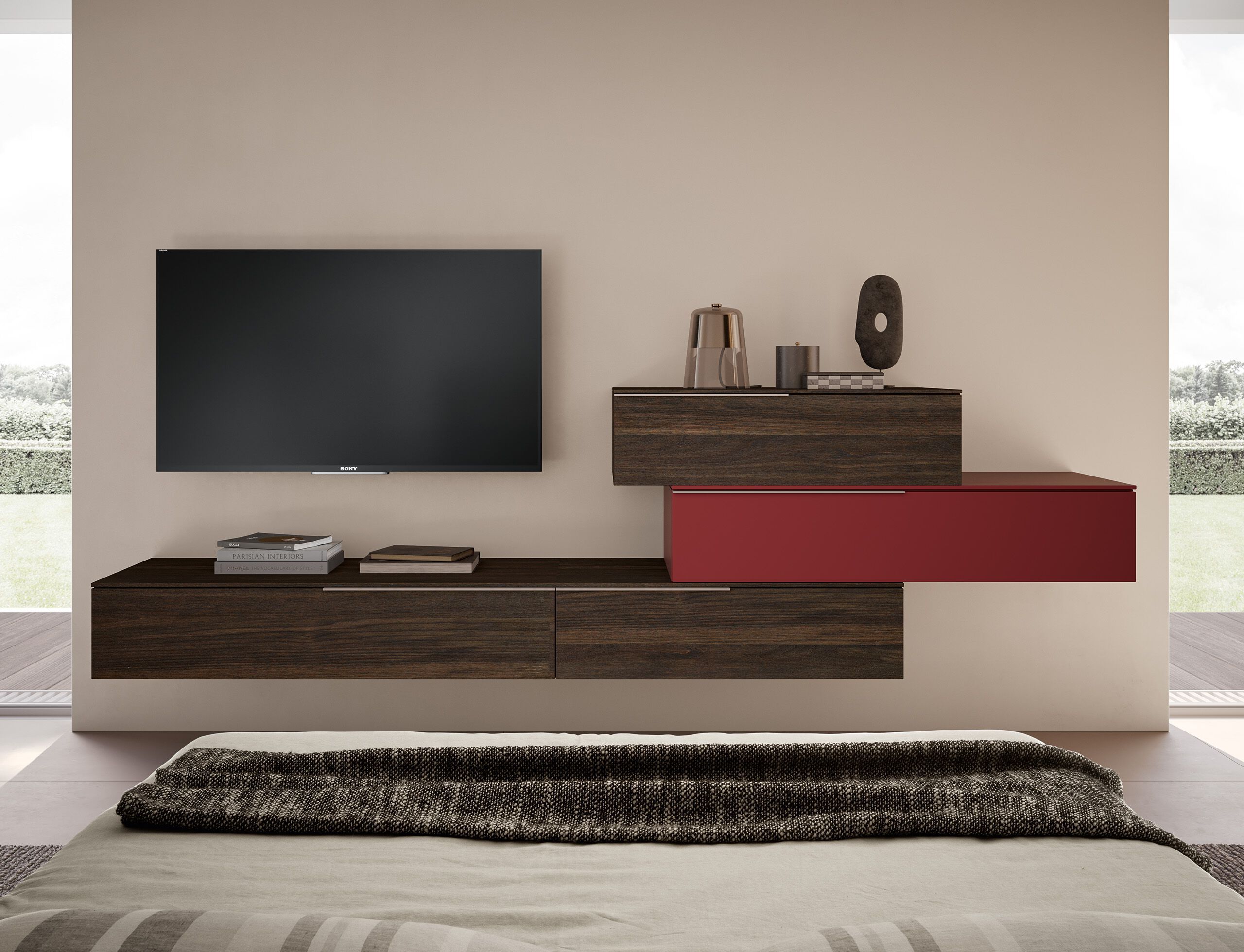 Подвесной комод / тумбочка из меламиновой ткани Adok ARIA SOSPESO ARCH-00107955 - Вид №2