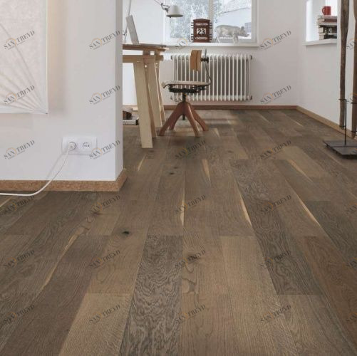 Паркетная доска Meister PS 300 Античный коричневый 8239 Дуб Рустик с брашью (Текстурированная) 1187х142 мм 2300200067