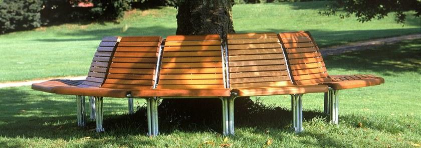 Euroform W Модульная деревянная скамья со спинкой Contour 327, 328, 329, 330 - Вид №6