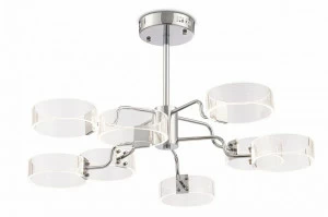 Светильник потолочный на 8 ламп хром Eva FR6039CL-L64CH FREYA LED 00-3957034 Прозрачный;хром