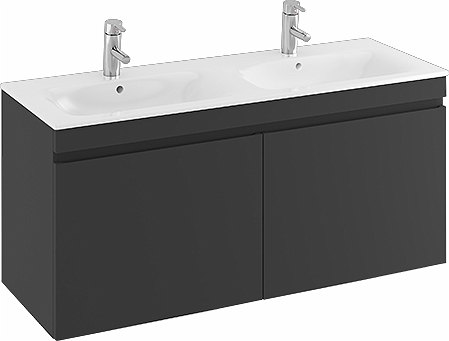 42394 IFO Renova Плоская тумба для умывальника с двумя ящиками и двумя внутренними ящиками, W = 1290 мм, W1 = 1300 мм, вяз, пленка  - Вид №5