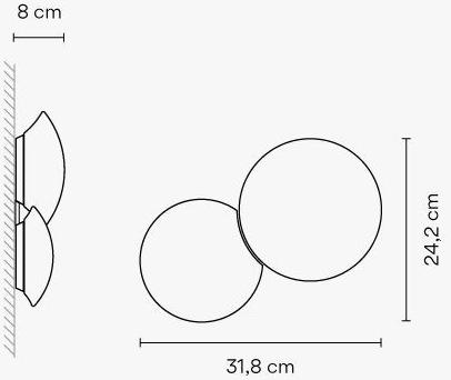 Vibia Настенный светильник из дутого стекла Puck sun-id-1468482 - Вид №5