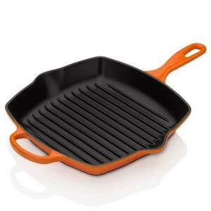 Сковорода-гриль чугунная Le Creuset, 26 см, оранжевая