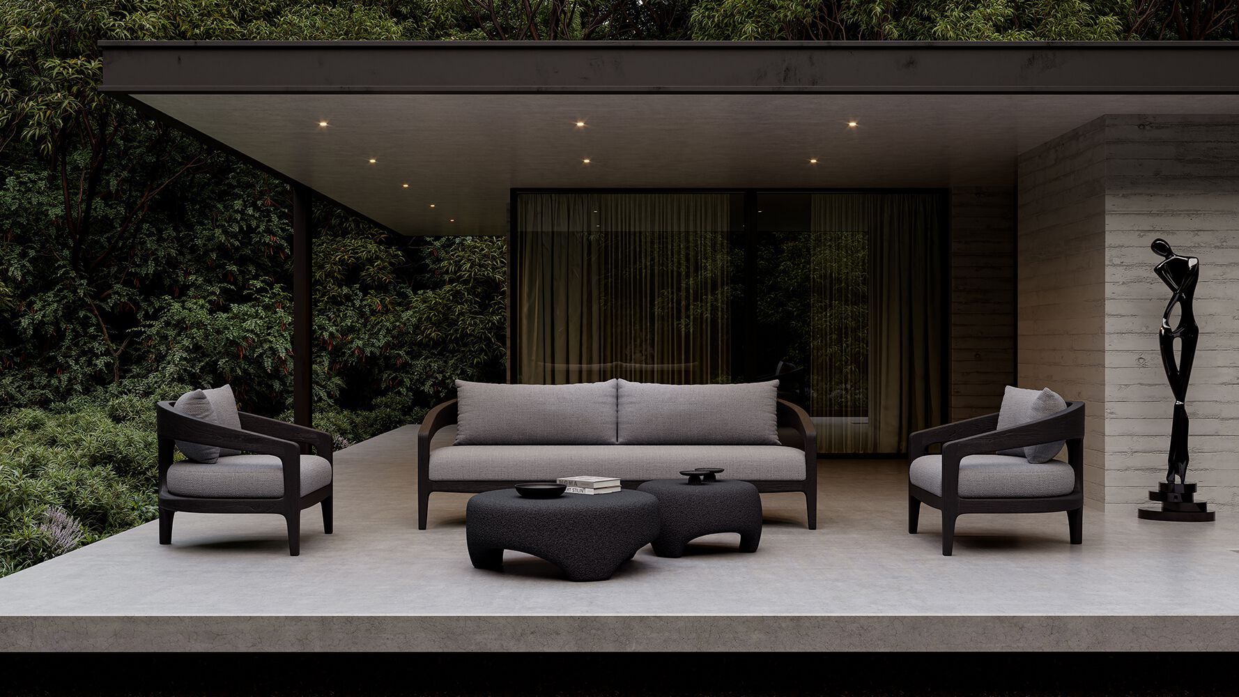 3-местный тканевый садовый диван SNOC Кит ARCH-00036784 - Вид №6