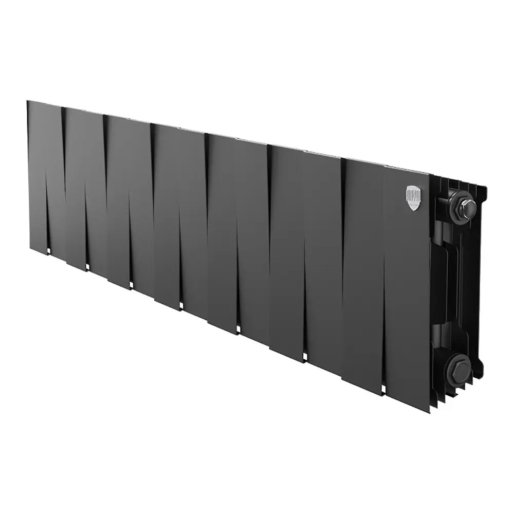 Радиатор секционный Royal Thermo Pianoforte 200/100 14 секций боковое подключение биметалл черный 86733723 STLM-2164681 
