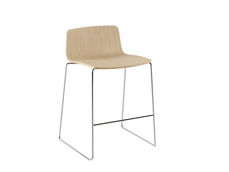 Высокий деревянный табурет с подставкой для ног FREZZA Yo ARCH-00093439