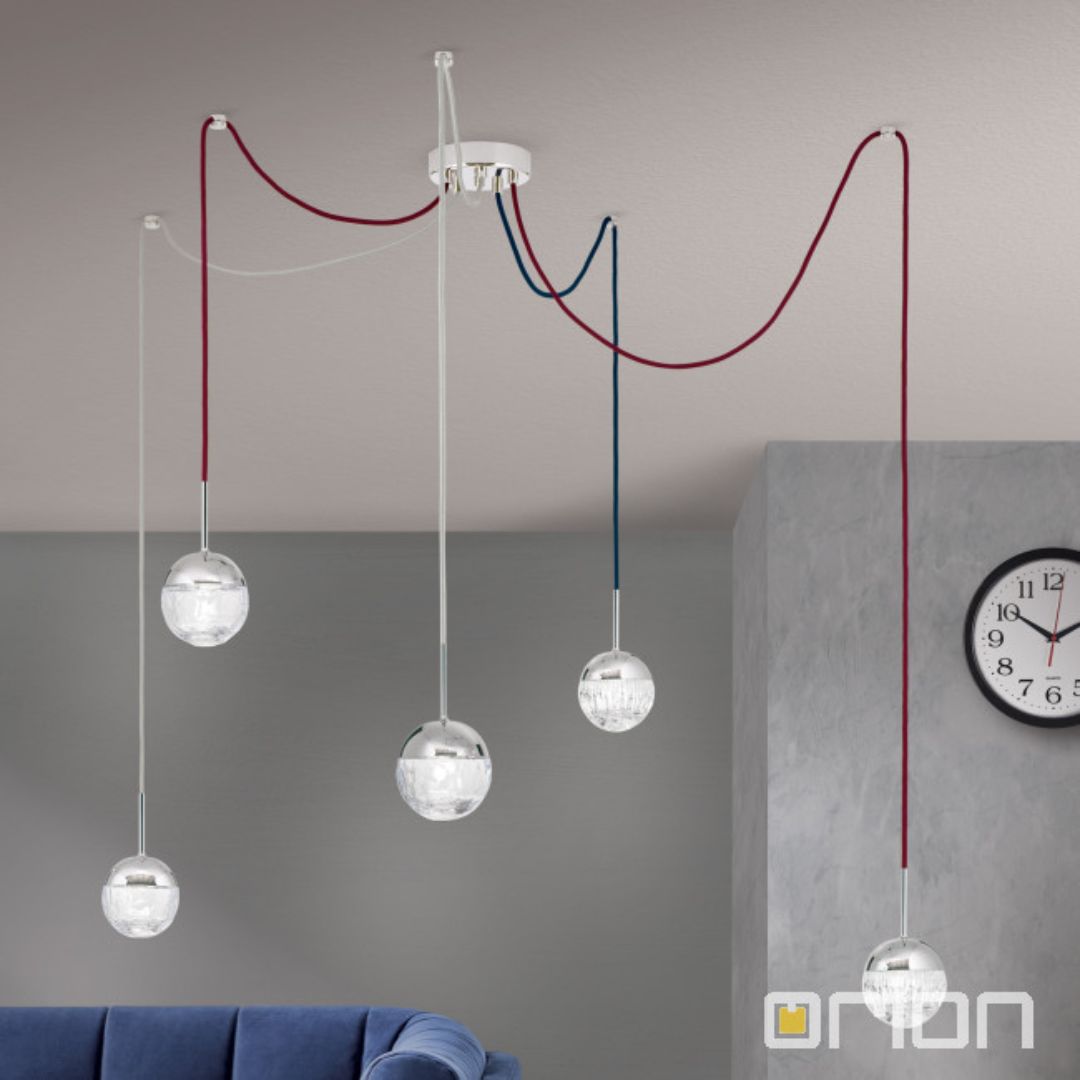 Orion DLU 1737/5 nickel/schwarz Ball люстра потолочная 119213 - Вид №1