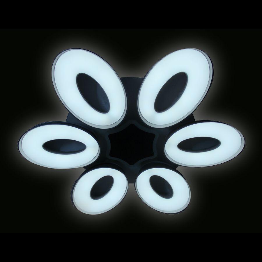 Потолочная светодиодная люстра Ambrella light Orbital Granule FG1022/6+1 WH 144W+80W D1000 AMBRELLA LIGHT ДИЗАЙНЕРСКИЕ, ORBITAL GRANULE 220098 Белый  - Вид №2