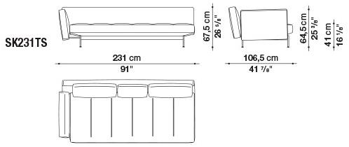 B&B Italia 4-х местный кожаный диван Saké sun-id-1457556 - Вид №26
