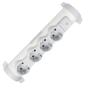 Колодка для удлинителя Legrand 4 розетки с заземлением 3500 Вт цвет белый