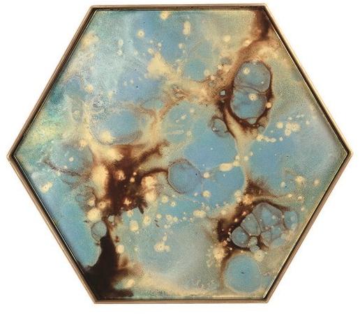 Ethnicraft Стеклянный поднос с ручной росписью Organics 20540 - Вид №1