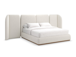 Двуспальная кровать из ткани