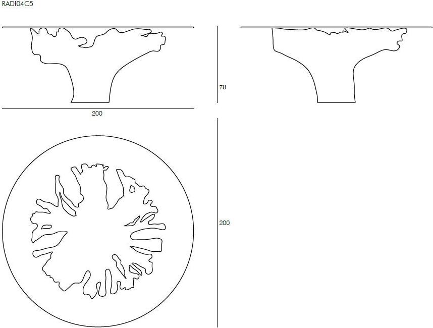 Il Giardino di Legno Круглый стол для гостиной из дерева и стекла Radice Radi04c5 - Вид №3